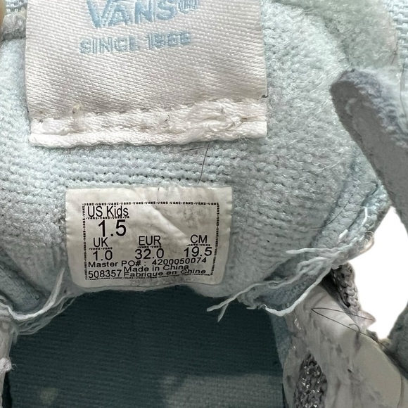 Vans Unicorn Sk8-Hi Toddlers Shoes - Delicate Blue-Silver - Size 1.5 - Picture 2 of 7